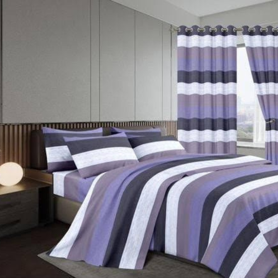 7pcs Curtain Duvet Set(02)